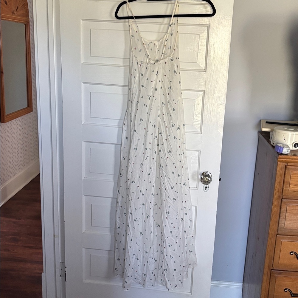 Anthropologie Cotton Lightweight White Badminton Maxi Dress - Picture 5 of 7